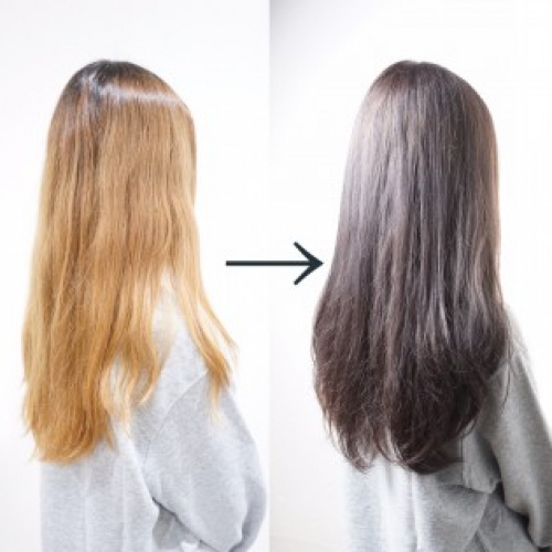 ダブルカラー「ブリーチ(リタッチも含む)＋カラー」＋似合わせカット　