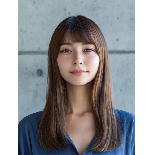 ベーシックストレート(弱い癖)＋似合わせカット