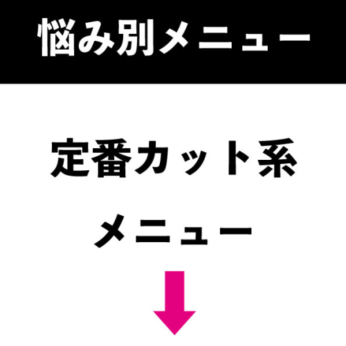 ここから下は定番のカット系メニューです