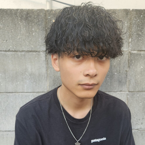 カット+波巻パーマ